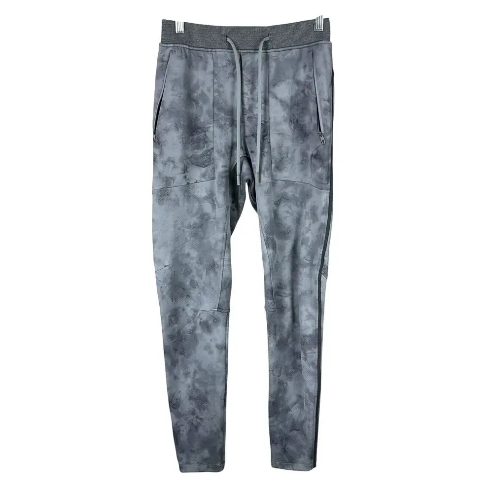 Lululemon Textured Tech Pant Diamond Dye Gold Spice Black Men's Size XS EUC